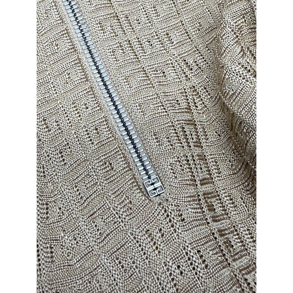 Givenchy 4G Logo Jacquard Knit Mini Dress Beige Long Sleeve Size Small - Picture 12 of 16